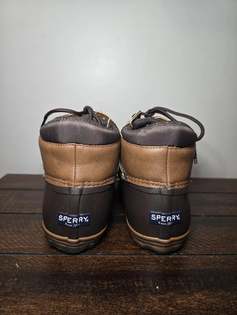 Sperry Youth Bowline Storm Tan Brown Rain Boots STK265259 Size 7 Boys